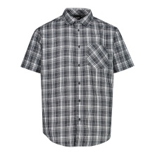 CMP Hiking Shirt short-sleeved with check pattern (UV protection, chest pocket) anthracite grey Men